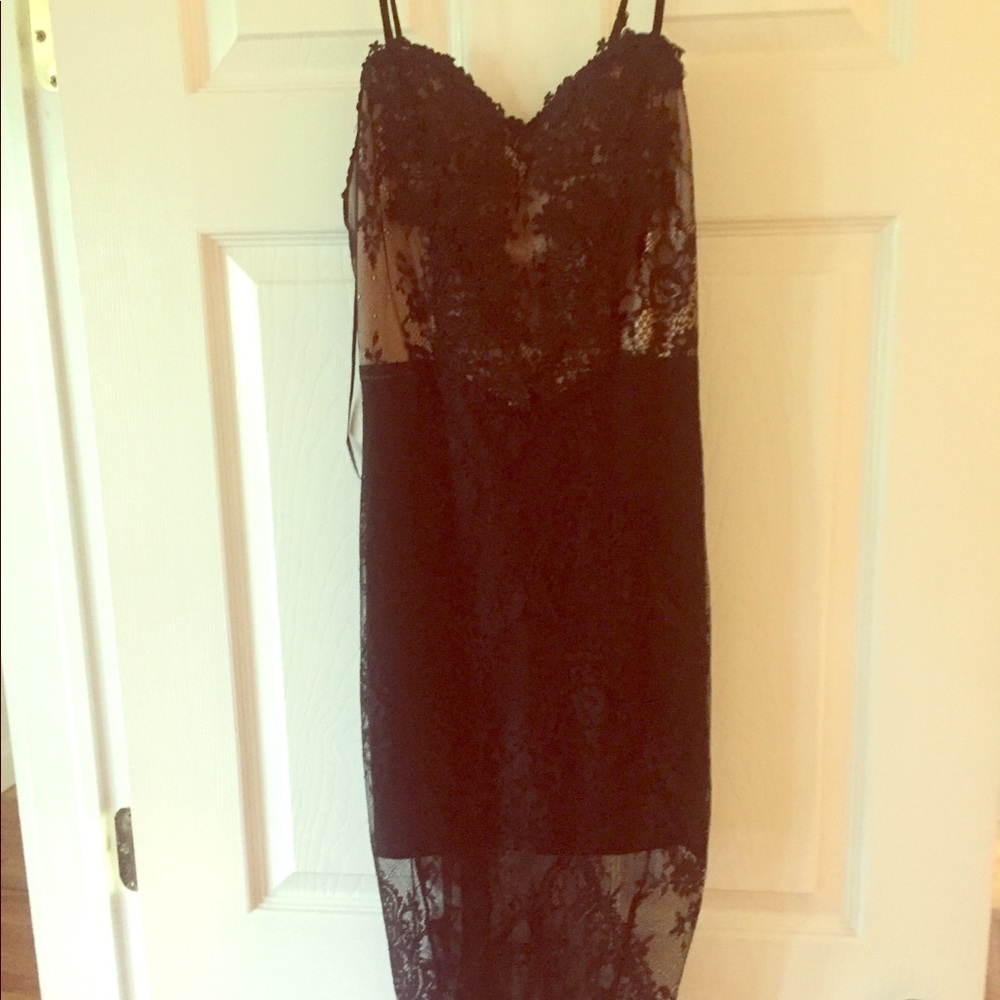 Black lace dress